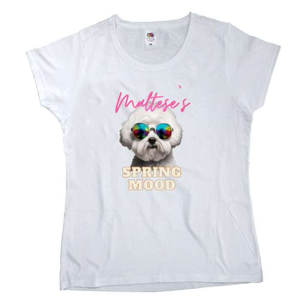 Women's T-shirt Fruit of the loom - Maltese, funny maltese - Mfest