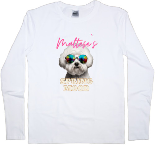 Men's Longsleeve Shirt - Maltese, funny maltese - Mfest