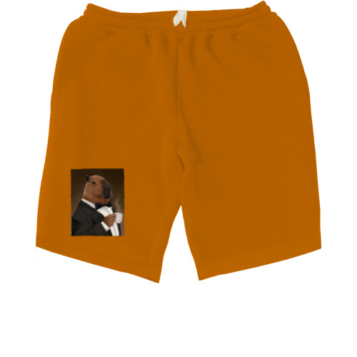 Men's Shorts - capybara with coffee - Mfest