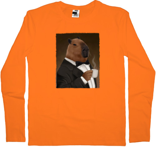 Women's Longsleeve Shirt - capybara with coffee - Mfest