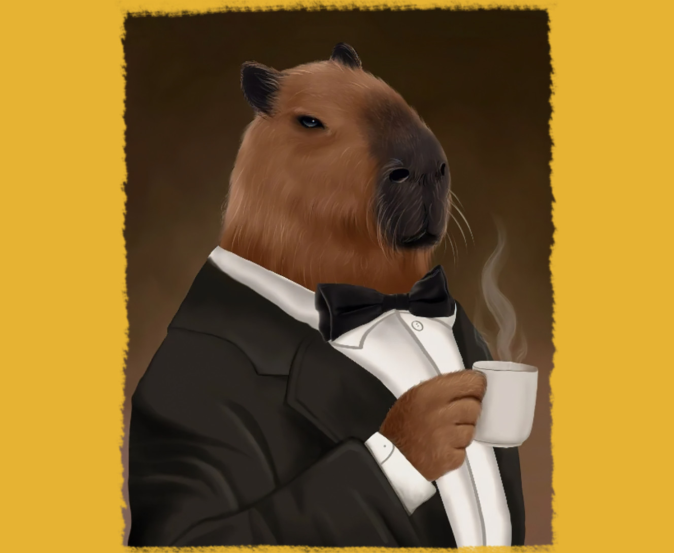 Mouse Pad - capybara with coffee - Mfest