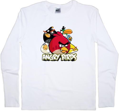 Футболка з Довгим Рукавом Чоловіча - Angry Birds - Mfest