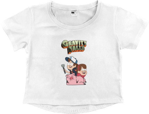 Women's Cropped Premium T-Shirt - Gravity Falls - Mfest