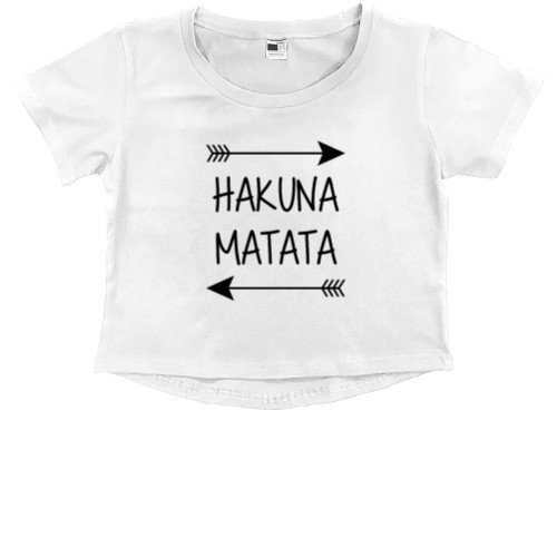 Kids' Premium Cropped T-Shirt - Hakuna Matata - Mfest