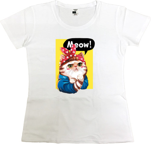 Women's Premium T-Shirt - Meow - Mfest