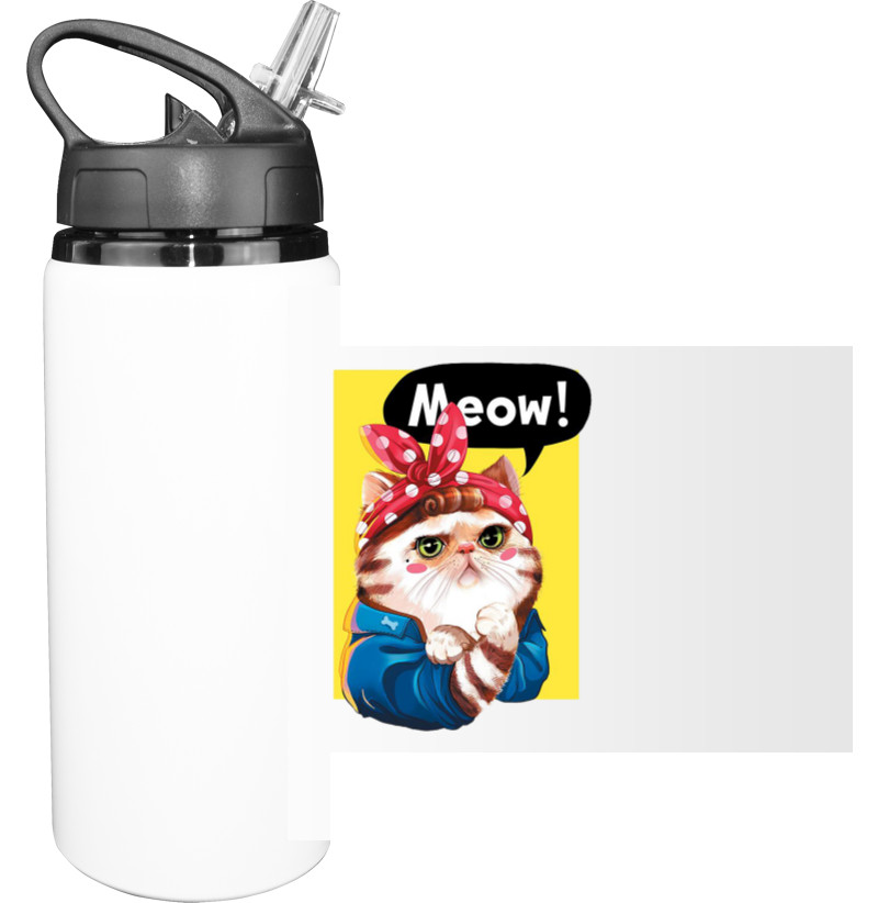 Sport Water Bottle - Meow - Mfest