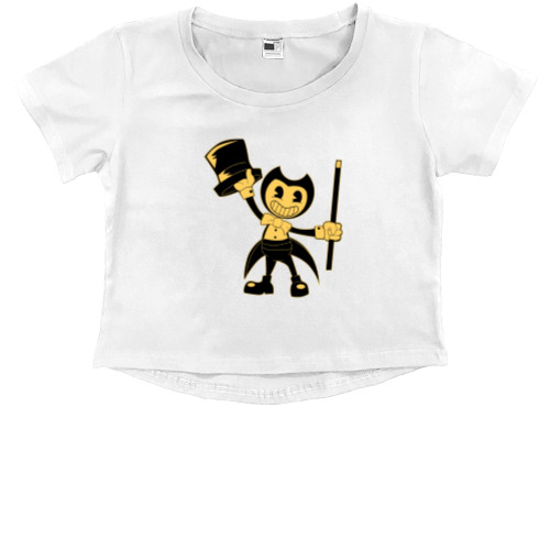 Kids' Premium Cropped T-Shirt - BENDY AND THE INK MACHINE 62 - Mfest