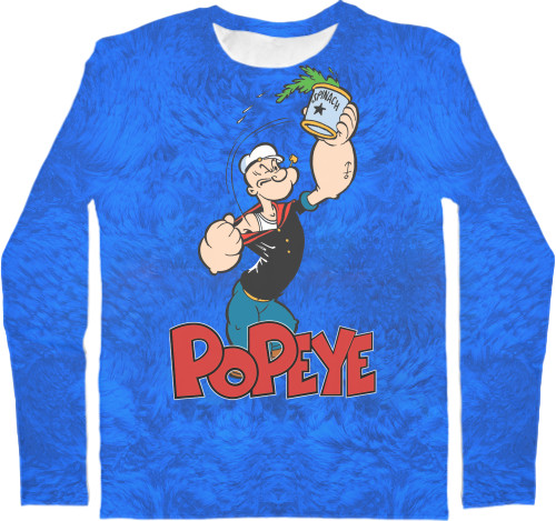 Kids' Longsleeve Shirt 3D - Popeye the Sailor - Mfest