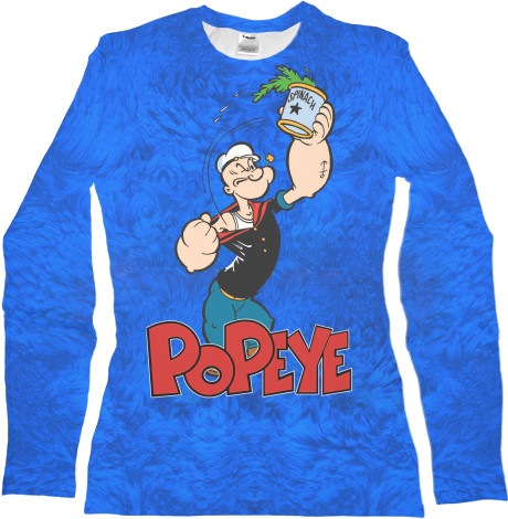 Women's Longsleeve Shirt 3D - Popeye the Sailor - Mfest