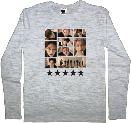 Men's Longsleeve Shirt - 5 stars stray kids - Mfest