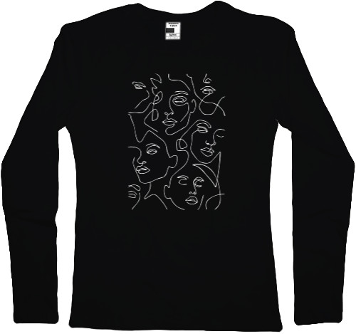 Women's Longsleeve Shirt - faces - Mfest