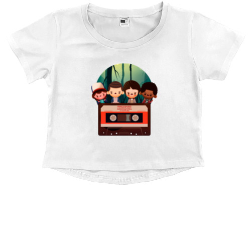 Kids' Premium Cropped T-Shirt - Stranger Things 9 - Mfest