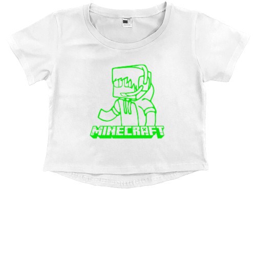 Kids' Premium Cropped T-Shirt - Minecraft 5 - Mfest