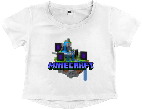 Women's Cropped Premium T-Shirt - Minecraft 3 - Mfest