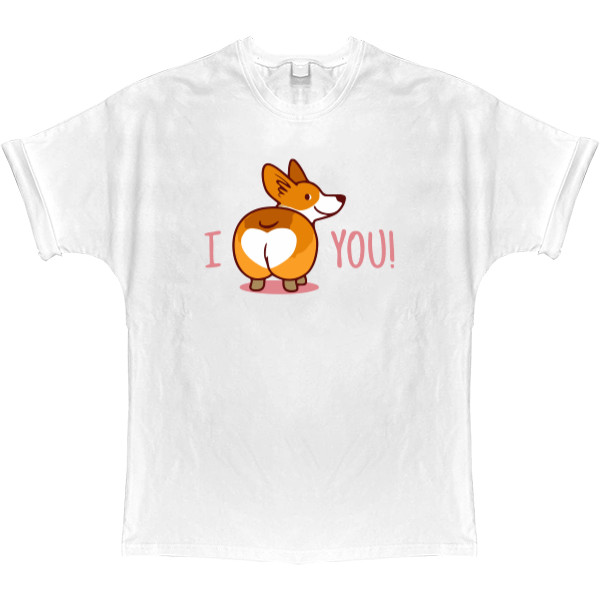 T-shirt Oversize - I love you - Mfest