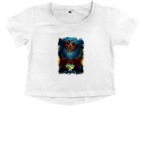 Kids' Premium Cropped T-Shirt - huggy wuggy 5 - Mfest