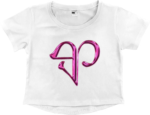 Women's Cropped Premium T-Shirt - blackpink logo - Mfest