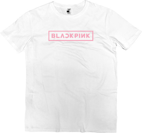 Футболка Премиум Мужская - blackpink logo - Mfest