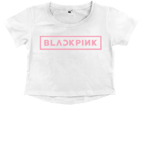 Кроп - топ Премиум Детский - blackpink logo - Mfest