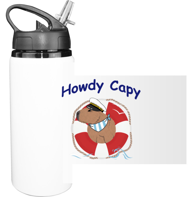 Sport Water Bottle - Howdy Capy - Mfest