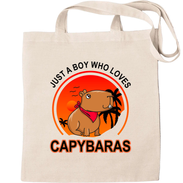 Эко-Сумка для шопинга - Just A Boy Who Loves Capybaras - Mfest