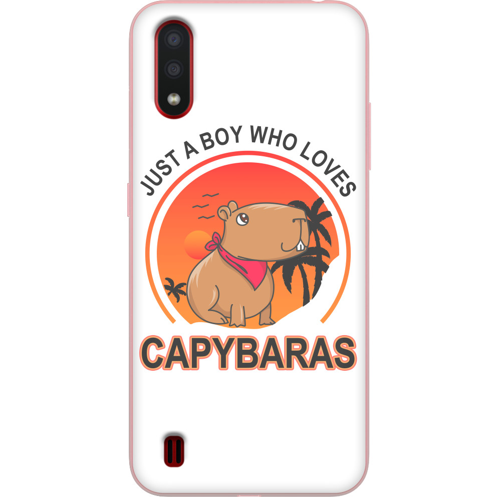 Чехол Samsung - Just A Boy Who Loves Capybaras - Mfest