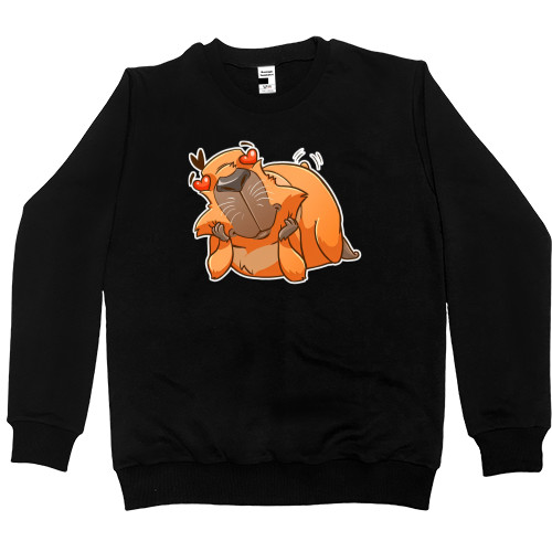 Women's Premium Sweatshirt - Capybara with hearts - Mfest