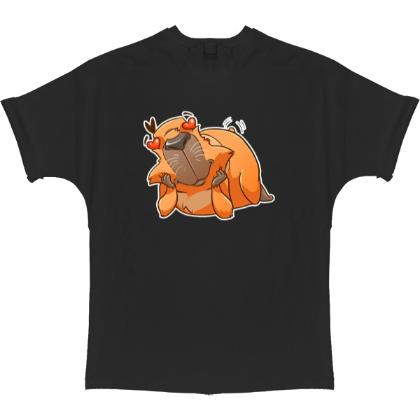 T-shirt Oversize - Capybara with hearts - Mfest