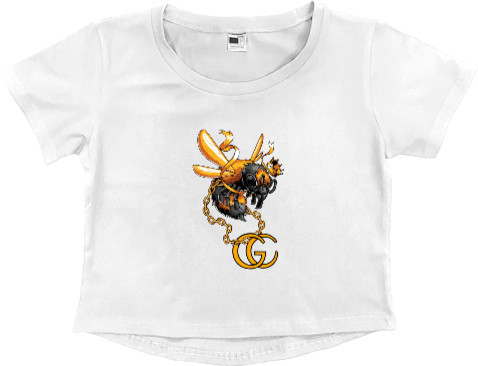 Women's Cropped Premium T-Shirt - Gucci bee - Mfest