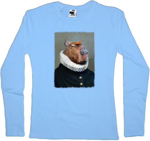 Women's Longsleeve Shirt - Capybara of royal blood - Mfest