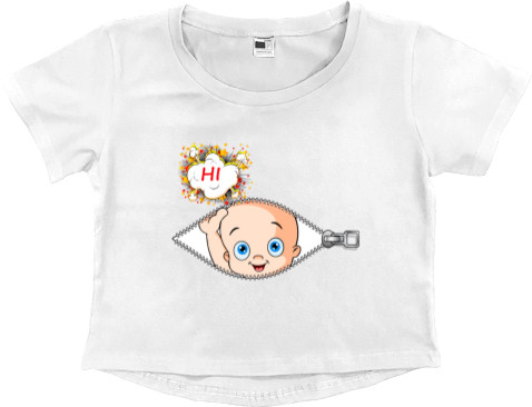 Women's Cropped Premium T-Shirt - Baby - Mfest