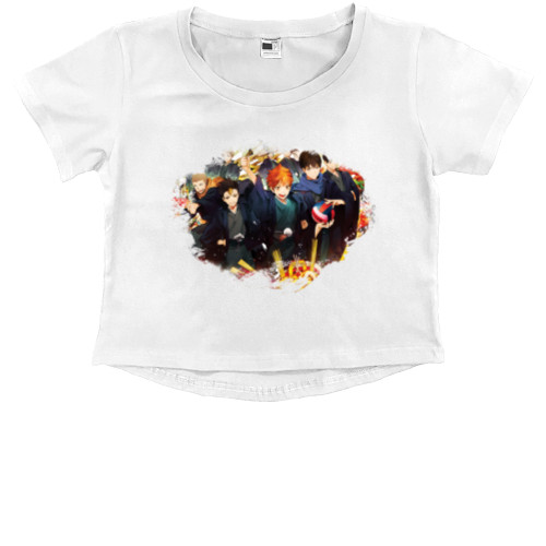 Kids' Premium Cropped T-Shirt - Volleyball - Mfest