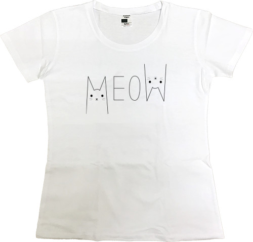 Women's Premium T-Shirt - Meow - Mfest