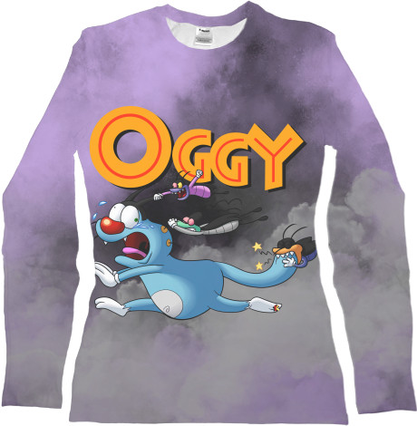 Women's Longsleeve Shirt 3D - Oggy and the Cockroaches - Mfest