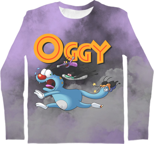 Men's Longsleeve Shirt 3D - Oggy and the Cockroaches - Mfest