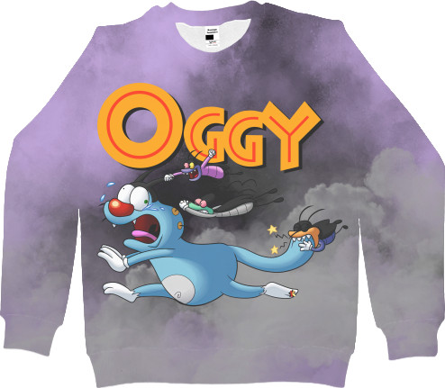 Women's Sweatshirt 3D - Oggy and the Cockroaches - Mfest