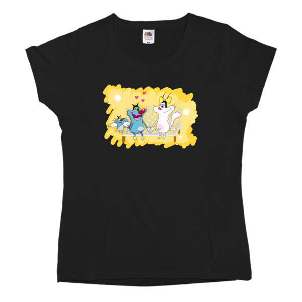 Women's T-shirt Fruit of the loom - Oggy and Olivia - Mfest