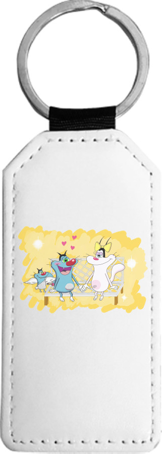 Rectangular Keychain - Oggy and Olivia - Mfest