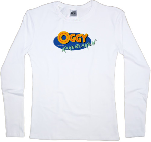 Women's Longsleeve Shirt - Oggy and cockroaches logo - Mfest