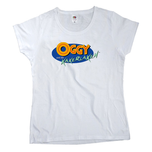 Women's T-shirt Fruit of the loom - Oggy and cockroaches logo - Mfest