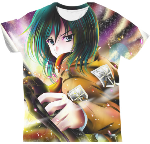 Man's T-shirt 3D - Mikasa Ackerman - Attack on Titan - Mfest