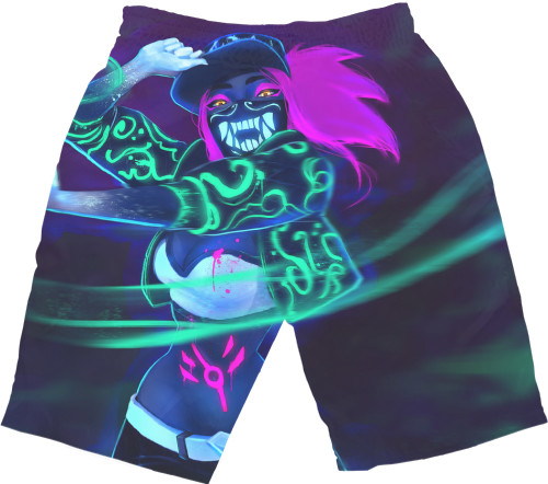 Kids' Shorts 3D - Akali K/DA - League of Legends (NEON) - Mfest