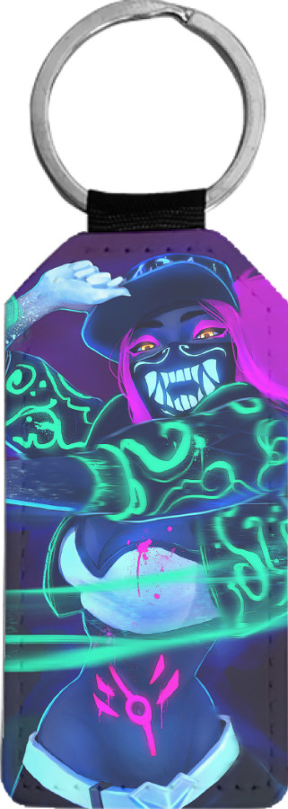 Rectangular Keychain - Akali K/DA - League of Legends (NEON) - Mfest