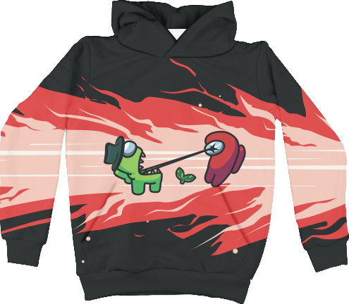 Unisex Hoodie 3D - Among Us - Green Killer - Red Victim - Mfest