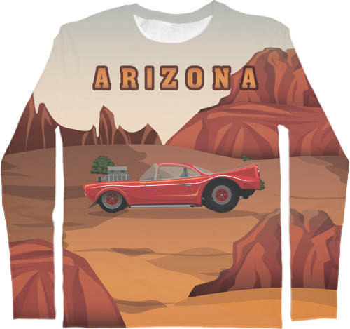 Men's Longsleeve Shirt 3D - ARIZONA - CAR (Arizona) - Mfest