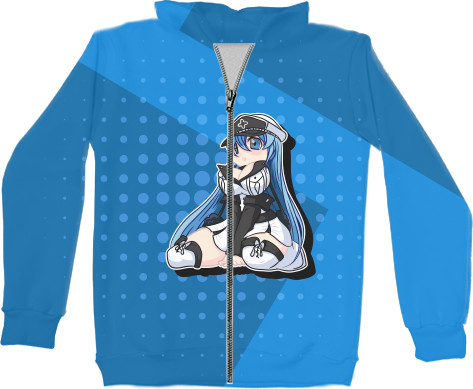 Kids' Zip-through Hoodie 3D - Chibi Esdeath / Chibi Esdeath - Mfest