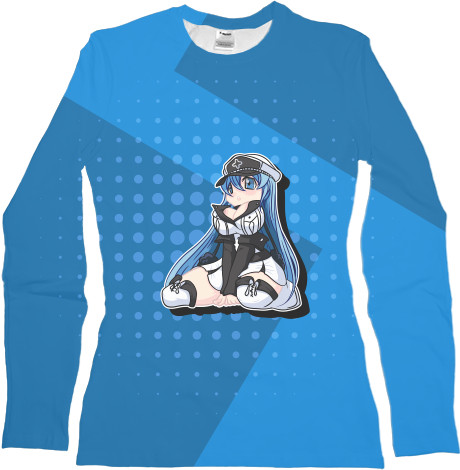 Women's Longsleeve Shirt 3D - Chibi Esdeath / Chibi Esdeath - Mfest