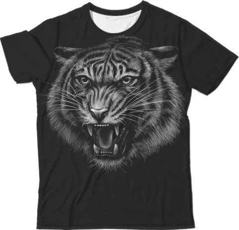 Man's T-shirt 3D - White tiger - Mfest