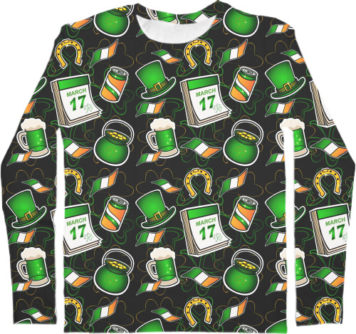 Men's Longsleeve Shirt 3D - Patrick's Day - Mfest