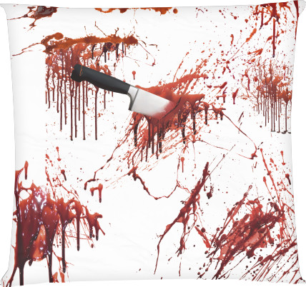 Square Throw Pillow - blood full - Mfest